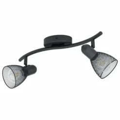 Luminaires Eglo Spots Et Projecteurs|Spot de plafond EGLO CAROVIGNO Noir, 2 lumières