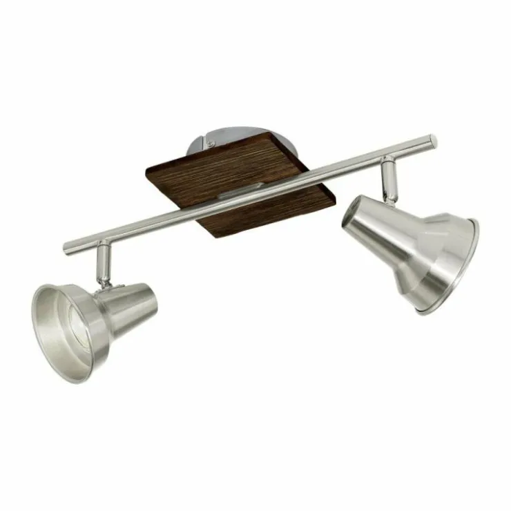 Luminaires Eglo Éclairage Led|Spot de plafond Eglo FILIPINA LED Brun, Nickel mat, 2 lumières