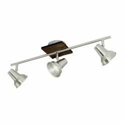 Luminaires Eglo Éclairage Led|Spot de plafond Eglo FILIPINA LED Brun, Nickel mat, 3 lumières