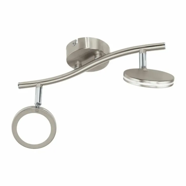 Luminaires Eglo Spots Et Projecteurs|Spot de plafond Eglo KARYSTOS LED Nickel mat, 2 lumières