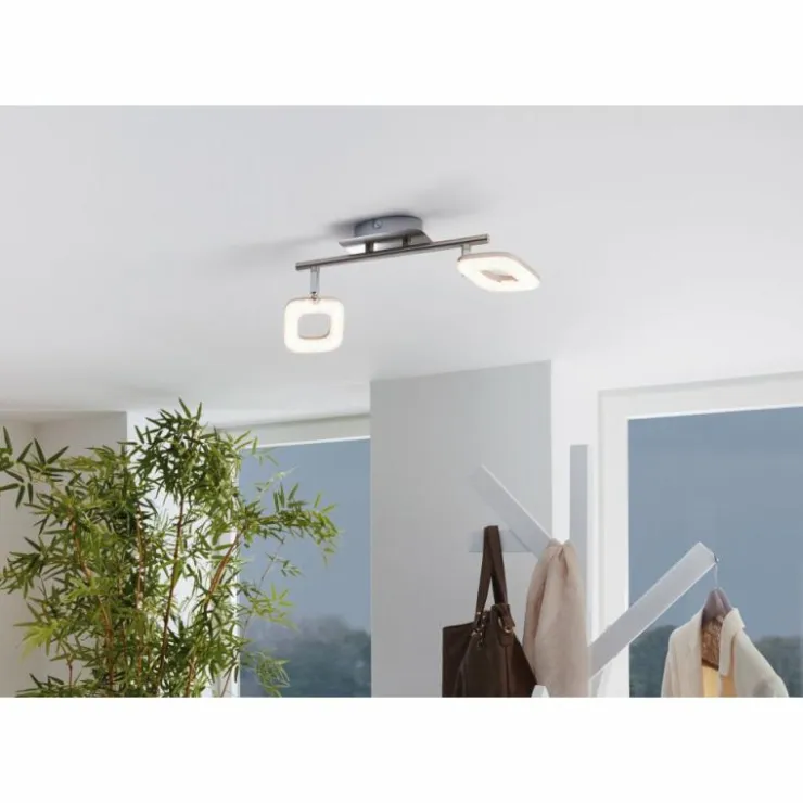 Luminaires Eglo Spots Et Projecteurs|Spot de plafond Eglo LITAGO CRYSTAL LED Aspect cristal, Nickel mat, 2 lumières