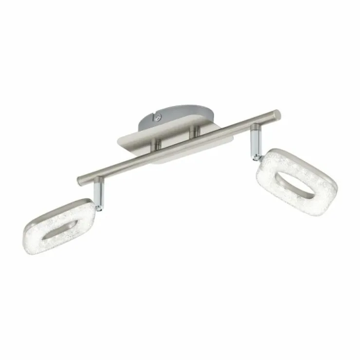 Luminaires Eglo Spots Et Projecteurs|Spot de plafond Eglo LITAGO CRYSTAL LED Aspect cristal, Nickel mat, 2 lumières