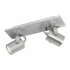 Luminaires Eglo Éclairage Led|Spot de plafond Eglo PRACETA LED Gris, Nickel mat, 2 lumières