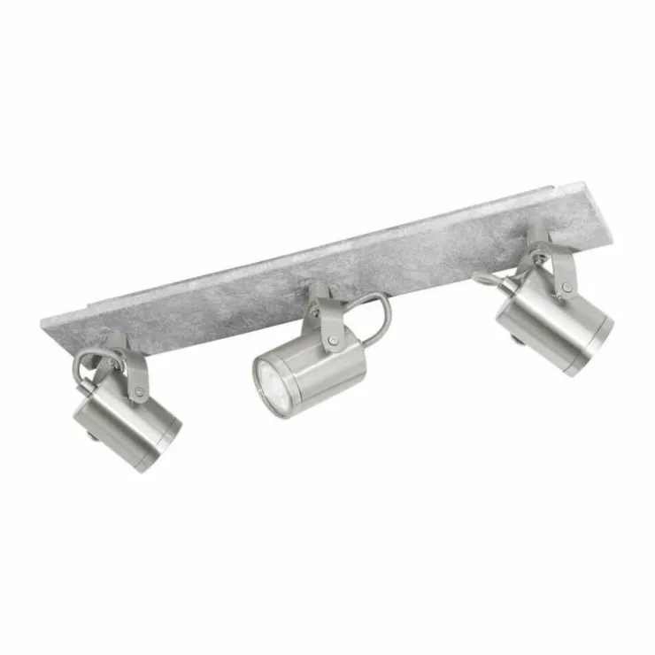 Luminaires Eglo Éclairage Led|Spot de plafond Eglo PRACETA LED Gris, Nickel mat, 3 lumières