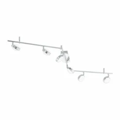 Luminaires Eglo Spots Et Projecteurs|Spot de plafond Eglo SALTO LED Chrome, 6 lumières