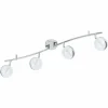 Luminaires Eglo Éclairage Led|Spot de plafond EGLO SALTO LED Chrome, 4 lumières