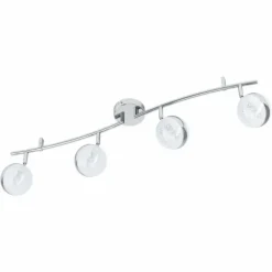 Luminaires Eglo Éclairage Led|Spot de plafond EGLO SALTO LED Chrome, 4 lumières