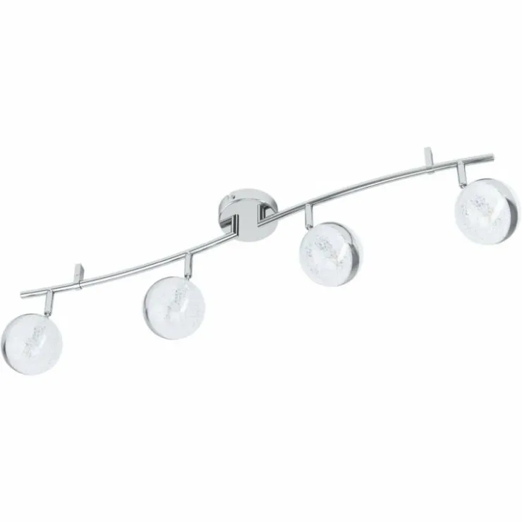 Luminaires Eglo Éclairage Led|Spot de plafond EGLO SALTO LED Chrome, 4 lumières