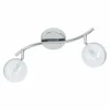 Luminaires Eglo Éclairage Led|Spot de plafond EGLO SALTO LED Chrome, 2 lumières