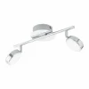 Luminaires Eglo Éclairage Led|Spot de plafond Eglo SALTO LED Chrome, 2 lumières