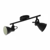 Luminaires Eglo Éclairage Led|Spot de plafond EGLO SERAS LED Noir, 2 lumières
