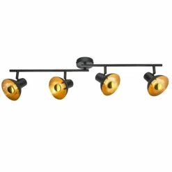 Luminaires Globo Lighting Éclairage Led|Spot de plafond Globo Lotte LED Noir, 4 lumières