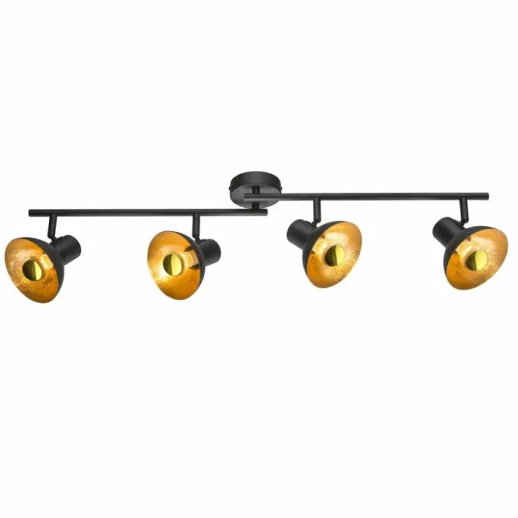 Luminaires Globo Lighting Éclairage Led|Spot de plafond Globo Lotte LED Noir, 4 lumières