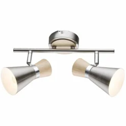Luminaires Globo Lighting Spots Et Projecteurs|Spot de plafond Globo Nickel mat, 2 lumières