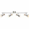 Luminaires Globo Lighting Spots Et Projecteurs|Spot de plafond Globo Nickel mat, 4 lumières