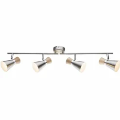 Luminaires Globo Lighting Spots Et Projecteurs|Spot de plafond Globo Nickel mat, 4 lumières