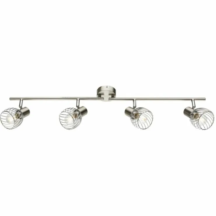 Luminaires Globo Lighting Spots Et Projecteurs|Spot de plafond Globo Texas Nickel mat, 4 lumières