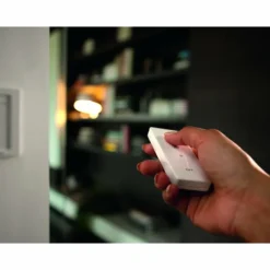 Spot de plafond, kit de base Philips Hue Ambiance White Buckram Noir, 1 lumière, Télécommandes