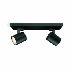 Spot de plafond, kit de base Philips Hue Ambiance White Runner Noir, 2 lumières, Télécommandes