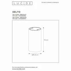 Luminaires Lucide Downlights|Spot de plafond Lucide DELTO LED Blanc, 1 lumière