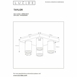 Luminaires Lucide Éclairage Led|Spot de plafond Lucide TAYLOR LED Blanc, 4 lumières