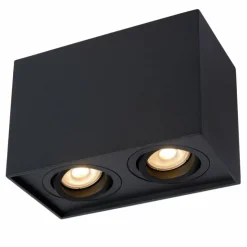 Luminaires Lucide Downlights|Spot de plafond Lucide TUBE Noir, 2 lumières
