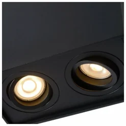 Luminaires Lucide Downlights|Spot de plafond Lucide TUBE Noir, 2 lumières