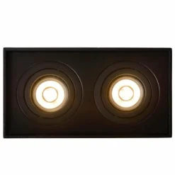 Luminaires Lucide Downlights|Spot de plafond Lucide TUBE Noir, 2 lumières