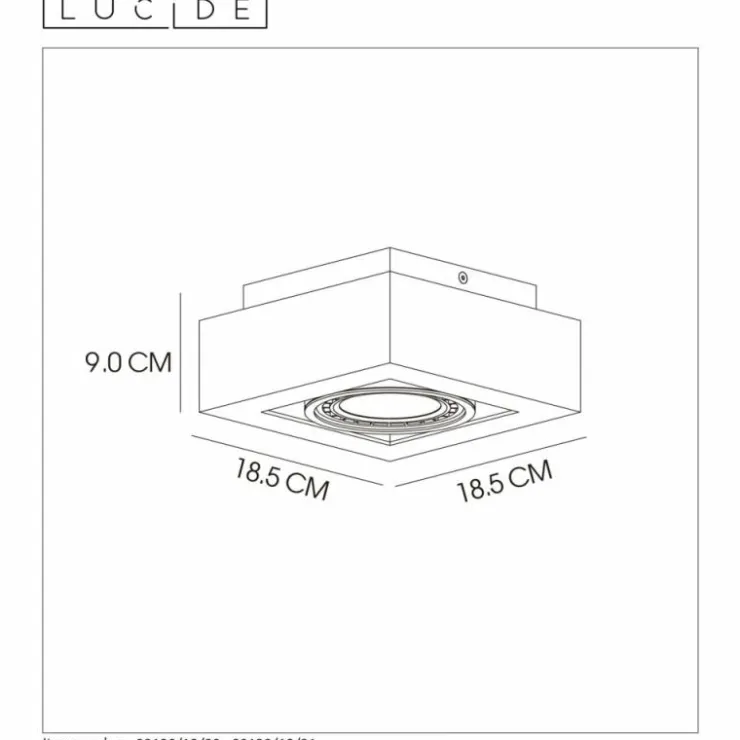 Luminaires Lucide Spots Et Projecteurs|Spot de plafond Lucide ZEFIX LED Noir, 1 lumière