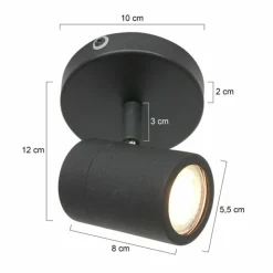 Luminaires Steinhauer Éclairage Led|Spot de plafond Steinhauer Upround LED Noir, 1 lumière