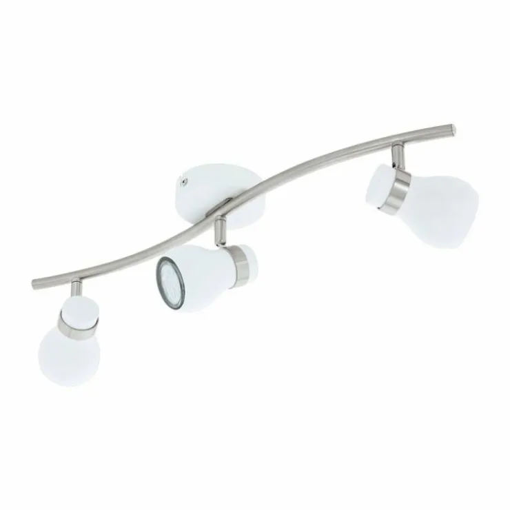 Luminaires Eglo Spots Et Projecteurs|Spot Eglo ARBOLEDAS Nickel mat, Blanc, 3 lumières
