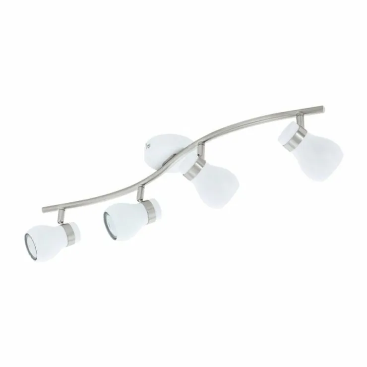 Luminaires Eglo Spots Et Projecteurs|Spot Eglo ARBOLEDAS Nickel mat, Blanc, 4 lumières