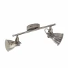 Luminaires Eglo Éclairage Led|Spot Eglo SERAS LED Brun foncé, Nickel mat, Rose, 2 lumières