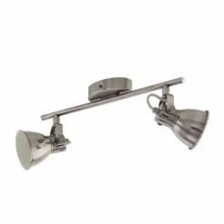 Luminaires Eglo Éclairage Led|Spot Eglo SERAS LED Brun foncé, Nickel mat, Rose, 2 lumières