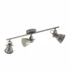 Luminaires Eglo Spots Et Projecteurs|Spot Eglo SERAS LED Brun foncé, Nickel mat, Rose, 3 lumières