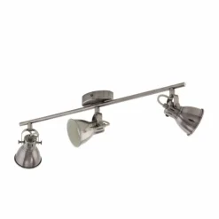 Luminaires Eglo Spots Et Projecteurs|Spot Eglo SERAS LED Brun foncé, Nickel mat, Rose, 3 lumières
