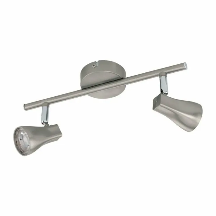 Luminaires Eglo Éclairage Led|Spot Eglo TIBERIO LED Nickel mat, 2 lumières