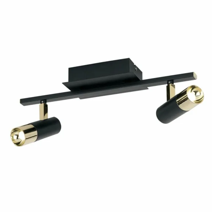 Luminaires Eglo Spots Et Projecteurs|Spot Eglo TOMARES LED Laiton, Noir, 2 lumières