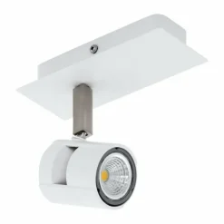 Luminaires Eglo Spots Et Projecteurs|Spot Eglo VERGIANO Nickel mat, Blanc, 1 lumière