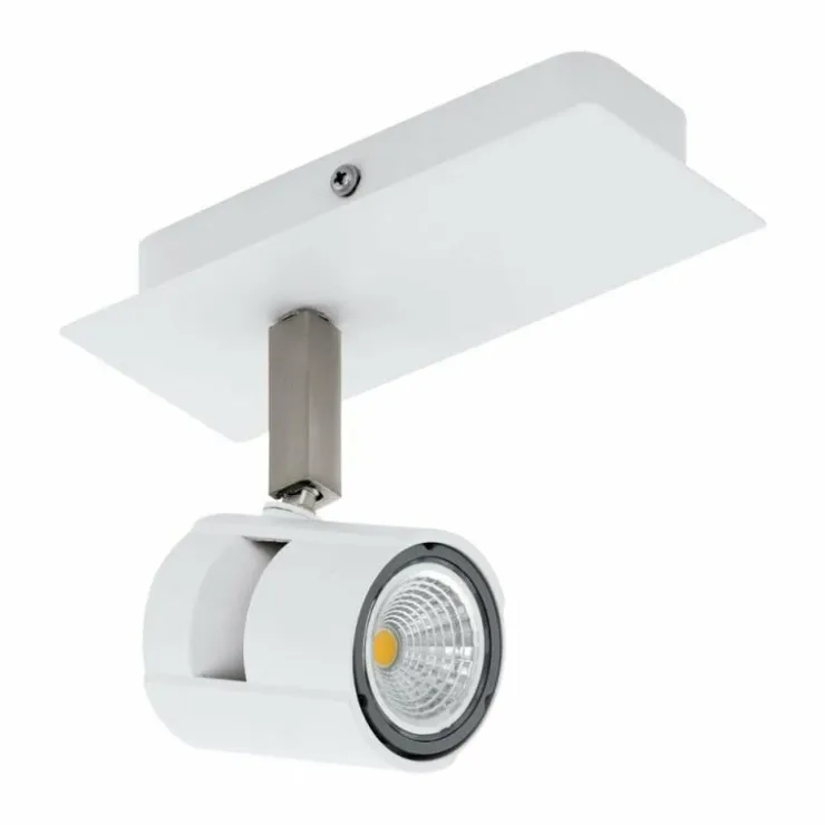 Luminaires Eglo Spots Et Projecteurs|Spot Eglo VERGIANO Nickel mat, Blanc, 1 lumière
