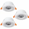 Luminaires Eglo Luminaires Encastrés|Spot encastrable - kit de 3 Eglo CALONGE LED Blanc, 3 lumières