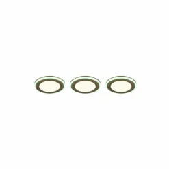 Luminaires Trio Luminaires Encastrés|Spot encastrable - kit de 3 Trio ARGUS LED Chrome, 6 lumières, Télécommandes, Changeur de couleurs