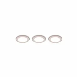 Luminaires Trio Luminaires Encastrés|Spot encastrable - kit de 3 Trio ARGUS LED Blanc, 6 lumières, Télécommandes, Changeur de couleurs