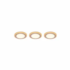 Luminaires Trio Luminaires Encastrés|Spot encastrable - kit de 3 Trio ARGUS LED Blanc, 6 lumières, Télécommandes, Changeur de couleurs