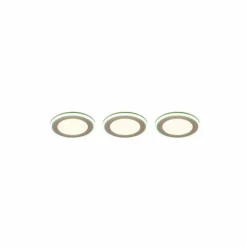Luminaires Trio Luminaires Encastrés|Spot encastrable - kit de 3 Trio ARGUS LED Blanc, 6 lumières, Télécommandes, Changeur de couleurs