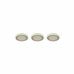 Luminaires Trio Luminaires Encastrés|Spot encastrable - kit de 3 Trio ARGUS LED Blanc, 6 lumières, Télécommandes, Changeur de couleurs