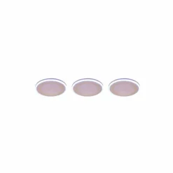 Luminaires Trio Luminaires Encastrés|Spot encastrable - kit de 3 Trio ARGUS LED Blanc, 6 lumières, Télécommandes, Changeur de couleurs