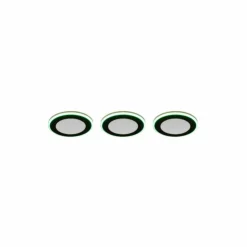Luminaires Trio Luminaires Encastrés|Spot encastrable - kit de 3 Trio ARGUS LED Noir, 6 lumières, Télécommandes, Changeur de couleurs