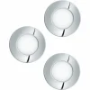 Luminaires Eglo Luminaires Encastrés|Spot encastrable Eglo FUEVA LED Chrome, 3 lumières