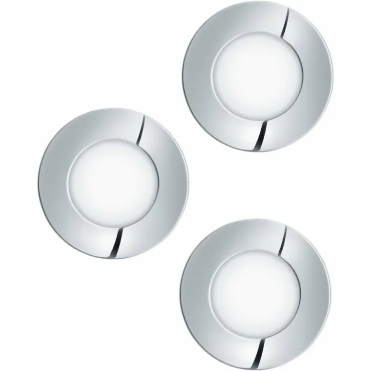 Luminaires Eglo Luminaires Encastrés|Spot encastrable Eglo FUEVA LED Chrome, 3 lumières